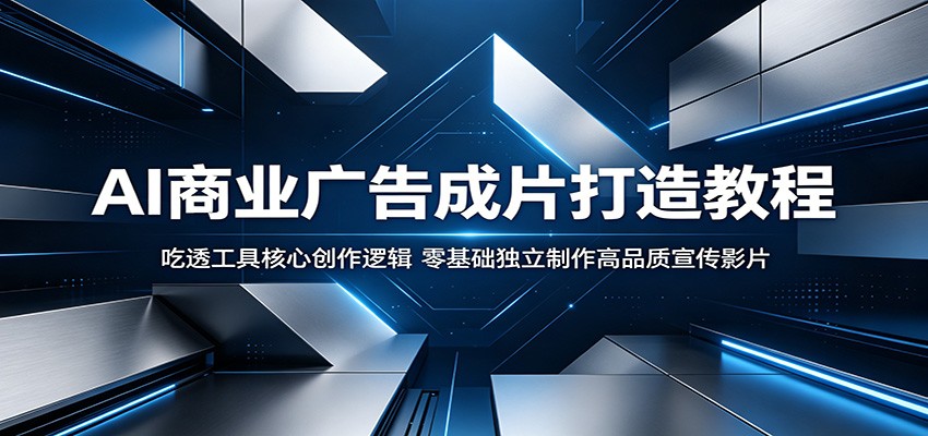 AI商业广告成片打造教程：吃透工具核心创作逻辑，零基础独立制作高品质宣传影片-凡人轻创