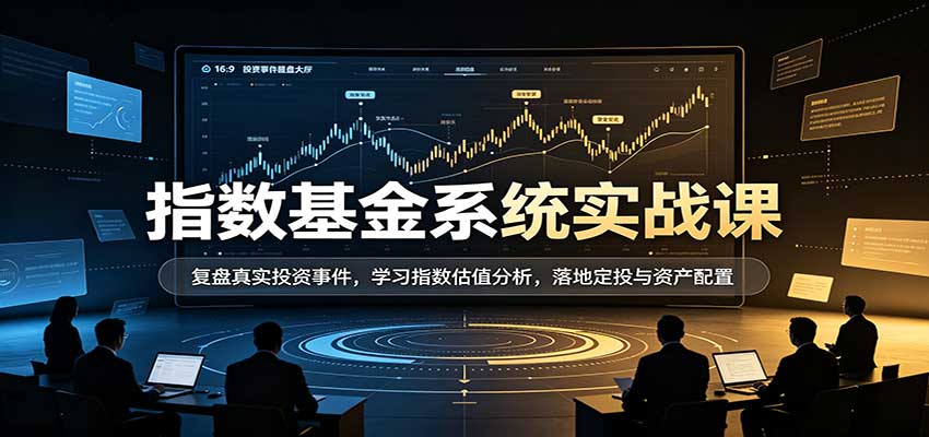 指数基金系统实战课：复盘真实投资事件，学习指数估值分析，落地定投与资产配置-凡人轻创