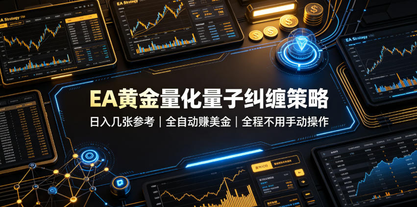 EA黄金量化量子纠缠策略,日入几张,全自动賺美金,全程不用手动操作!【揭秘】-凡人轻创