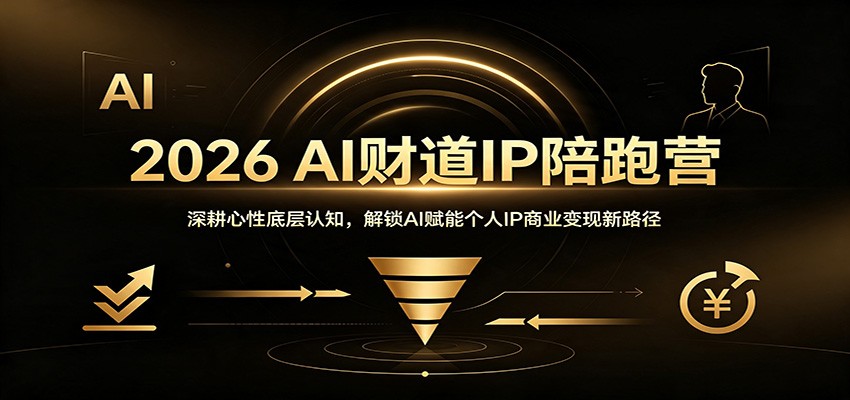 2026 AI财道IP陪跑营:深耕心性底层认知,解锁AI赋能个人IP商业变现新路径-凡人轻创