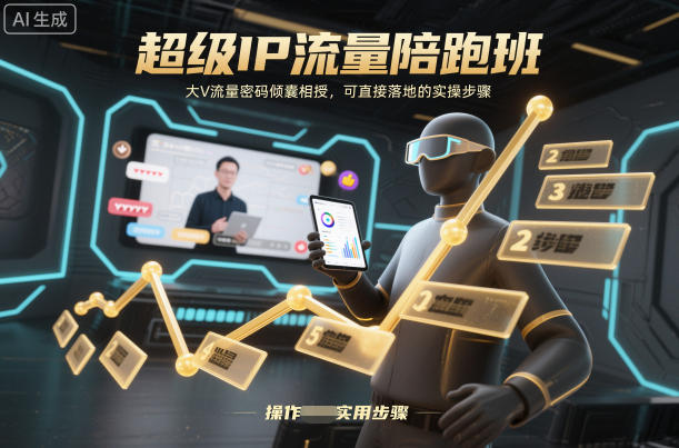 超级IP流量陪跑班，大V流量密码倾囊相授，可直接落地的实操步骤-凡人轻创