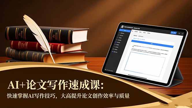 （16568期）AI+论文写作速成课：快速掌握AI写作技巧，大幅提升论文创作效率与质量-凡人轻创