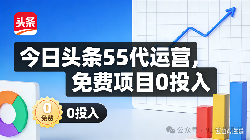 今日头条55代运营【社群免费项目】免.费.项.目,0投入，全新躺.zhuan模式-凡人轻创