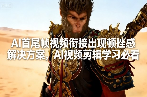 AI首尾帧视频衔接出现顿挫感解决方案,AI视频剪辑学习必看-凡人轻创