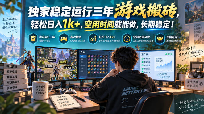 三款AI自动化游戏,日入千元,长期稳定,毫无保留的全部教给你!-凡人轻创