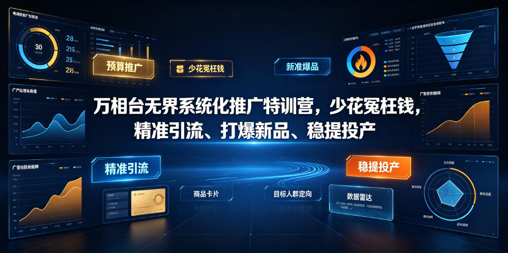 万相台无界系统化推广特训营VI0.0,少花冤枉钱,精准引流、打爆新品、稳提投产(全程录音+字幕)-凡人轻创