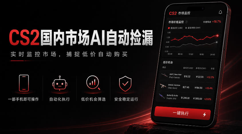 游戏市场AI自动监控，实时检测差价捡漏，简单轻松，日入300+【揭秘】-凡人轻创