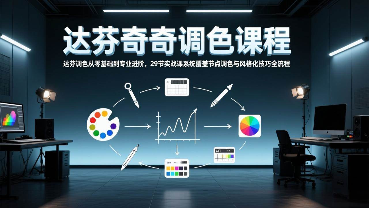（17484期）达芬奇调色从零基础到专业进阶，29节实战课系统覆盖节点调色与风格化技巧全流程-凡人轻创