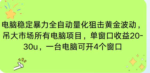 （16737期）电脑EA策略挂机项目单窗口收益20-30u，单电脑可挂5-10个窗口收益稳健4位数-凡人轻创