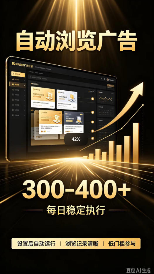 自动浏览广告计划,0门槛副业,日入300-400,躺賺稳定风口项目,无需人工操作,解放双手【揭秘】 自动浏览广告计划,0门槛副业,日入300-400,躺賺稳定风口项目,无需人工操作,解放双手【揭秘】