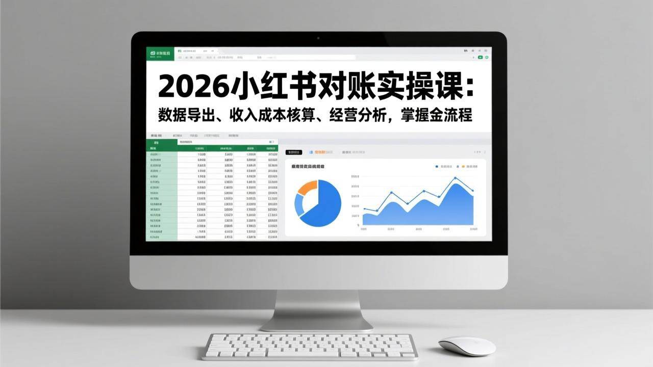 （17071期）2026小红书对账实操课：数据导出、收入成本核算、经营分析，掌握全流程-凡人轻创