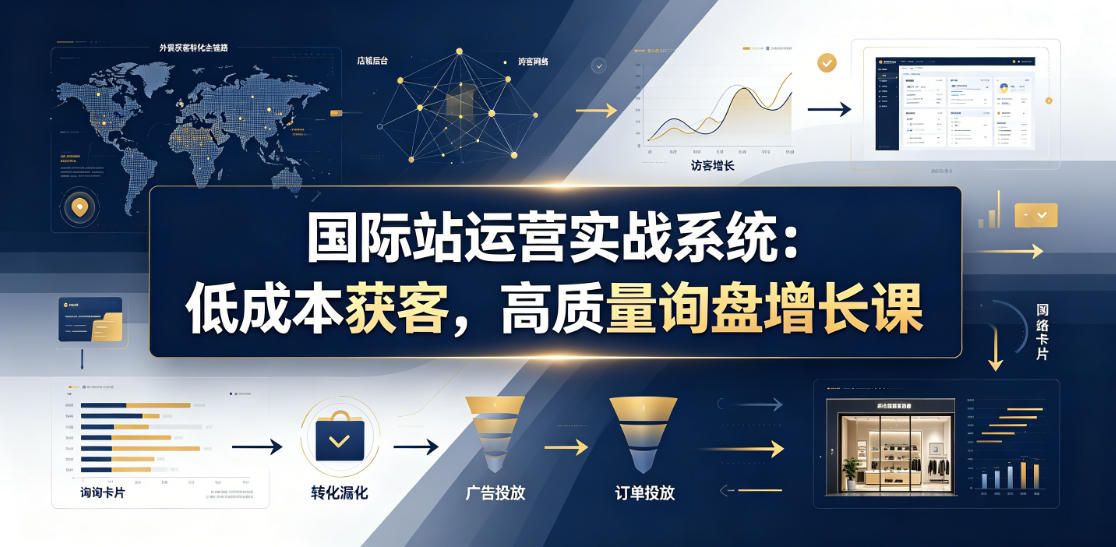 国际站运营实战系统：低成本获客，高质量询盘增长课（更新26年）-凡人轻创