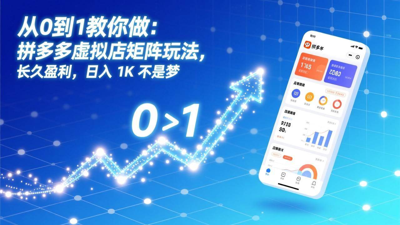 (17205期)从0到1教你做:拼多多虚拟店矩阵玩法,长久盈利,日入 1K 不是梦-凡人轻创