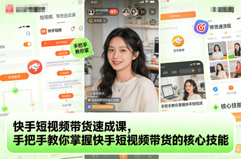 快手短视频带货速成课，手把手教你掌握快手短视频带货的核心技能-凡人轻创
