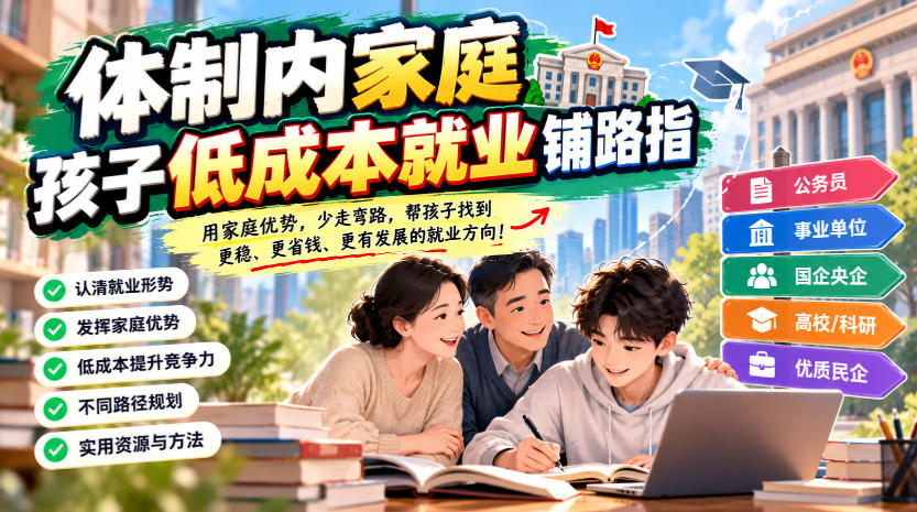 某公众号付费文章:体制内家庭,孩子低成本就业铺路指-凡人轻创