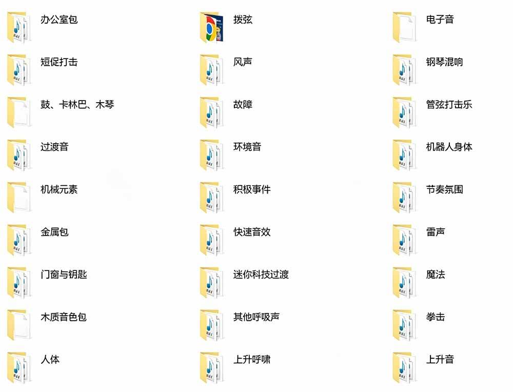 （18660期）宝藏音效合集包！60+多种音效分类，共计3900个，分类清晰，全中文分类，高品质剪辑音效素材包
