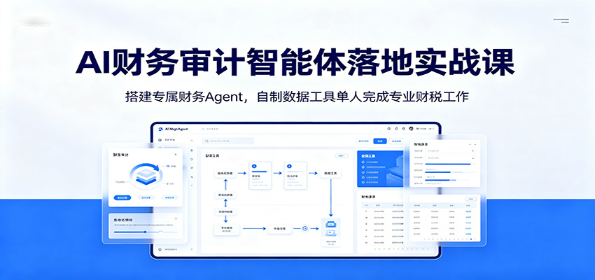 AI财务审计智能体落地实战课：搭建专属财务Agent，自制数据工具单人完成专业财税工作-凡人轻创