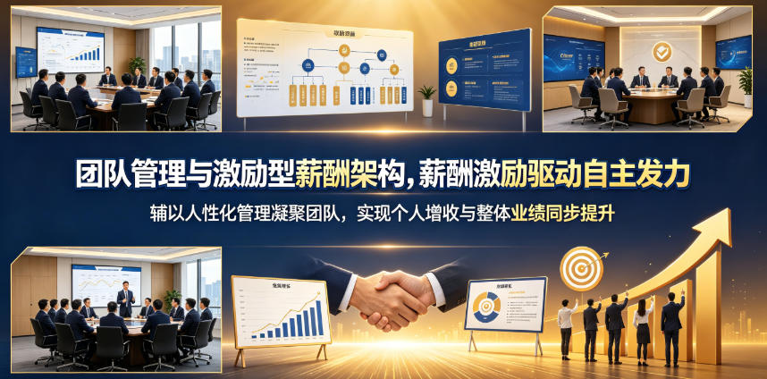 团队管理与激励型薪酬架构，薪酬激励驱动自主发力，辅以人性化管理凝聚团队，实现个人增收与整体业绩同步提升-凡人轻创