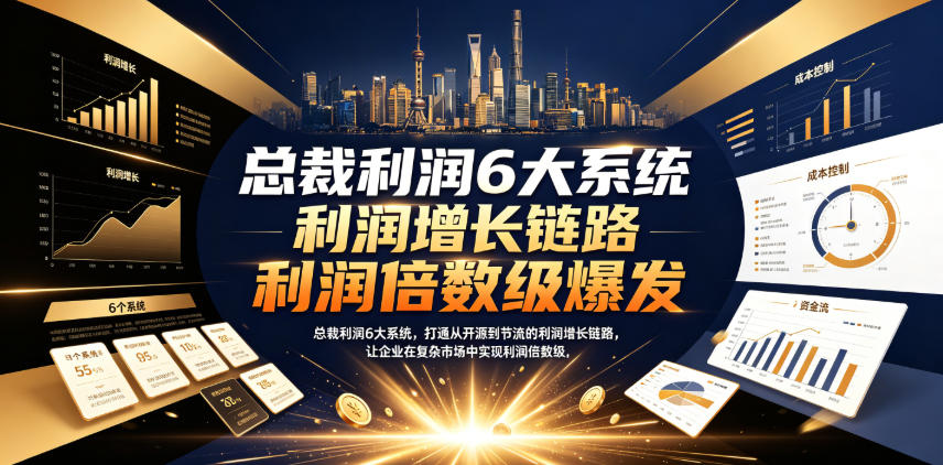 总裁利润6大系统，打通从开源到节流的利润增长链路，让企业在复杂市场中实现利润倍数级爆发-凡人轻创