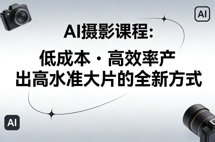 AI摄影课程，低成本高效率产出高水准大片的全新方式-凡人轻创