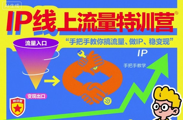 IP线上流量特训营，手把手教你搞流量、做IP、稳变现-凡人轻创