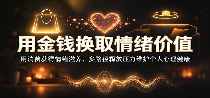 用金钱换取情绪价值:用消费获得情绪滋养,多路径释放压力维护个人心理健康 用金钱换取情绪价值:用消费获得情绪滋养,多路径释放压力维护个人心理健康
