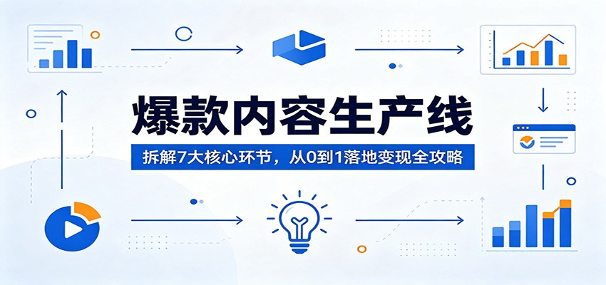 爆款内容生产线:拆解7大核心环节,从0到1落地变现全攻略 爆款内容生产线:拆解7大核心环节,从0到1落地变现全攻略