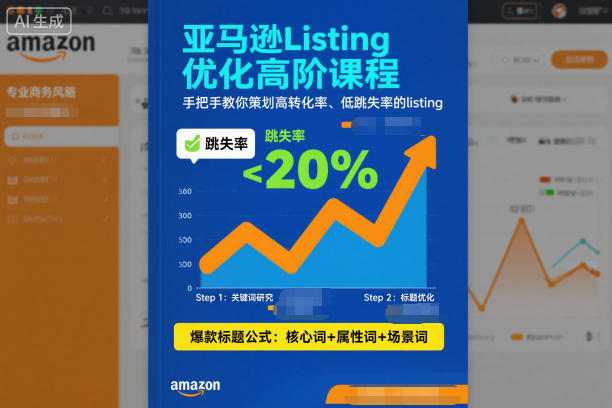 亚马逊Listing优化高阶课程，手把手教你策划高转化率、低跳失率的listing-凡人轻创