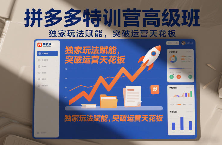拼多多特训营高阶班，独家玩法赋能，突破运营天花板（更新26年1月）-凡人轻创