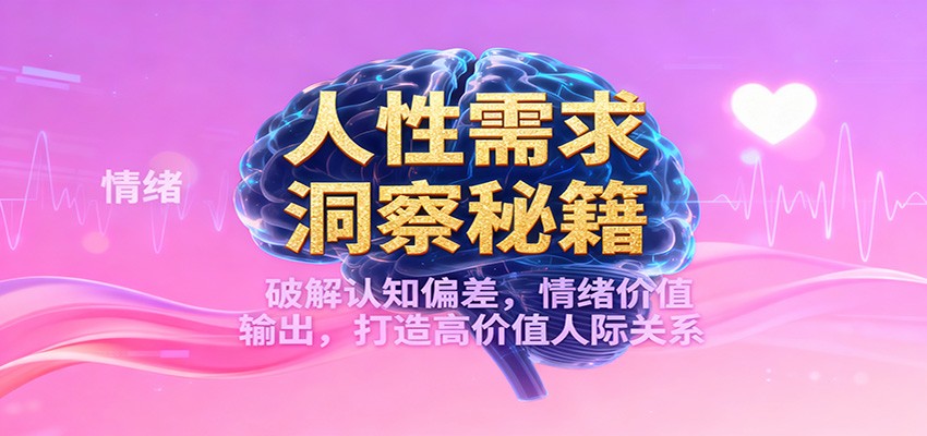 人性需求洞察秘籍，破解认知偏差，情绪价值输出，打造高价值人际关系-凡人轻创