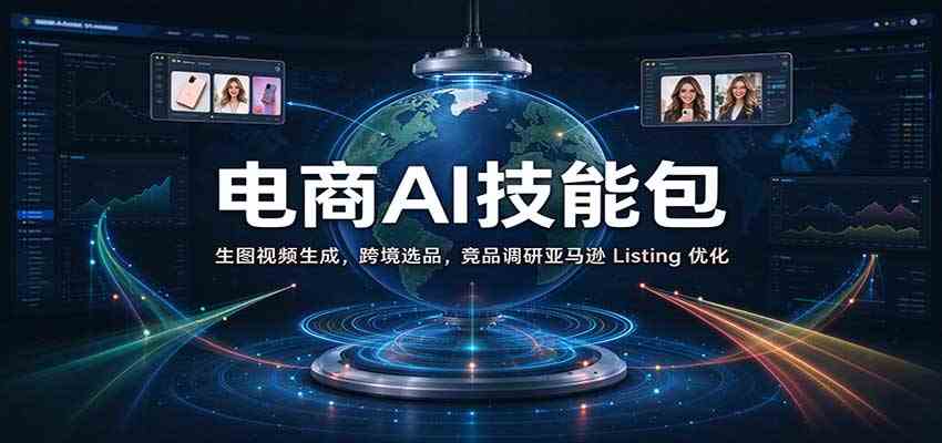 电商AI技能包:生图视频生成,跨境选品,竞品调研亚马逊 Listing 优化-凡人轻创