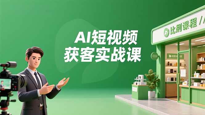 （16747期）AI短视频获客实战课，数字人创作、实体行业应用、精准引流，30天获取客源月入6万+-凡人轻创