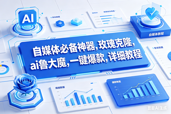 （17964期）玫瑰克隆工具，鲁大魔ai软件，自媒体的神器，一键爆款，50多个功能的详细教程。-凡人轻创