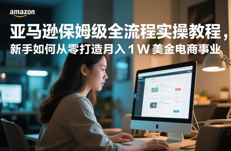 亚马逊保姆级全流程实操教程,新手如何从零打造月入1W美金电商事业-凡人轻创