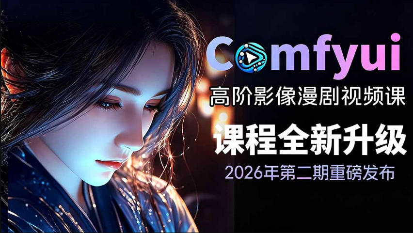 2026新版ComfyUI漫剧动画全流程实战课，0基础入门到进阶全流程动态漫，轻松实现流量变现-凡人轻创