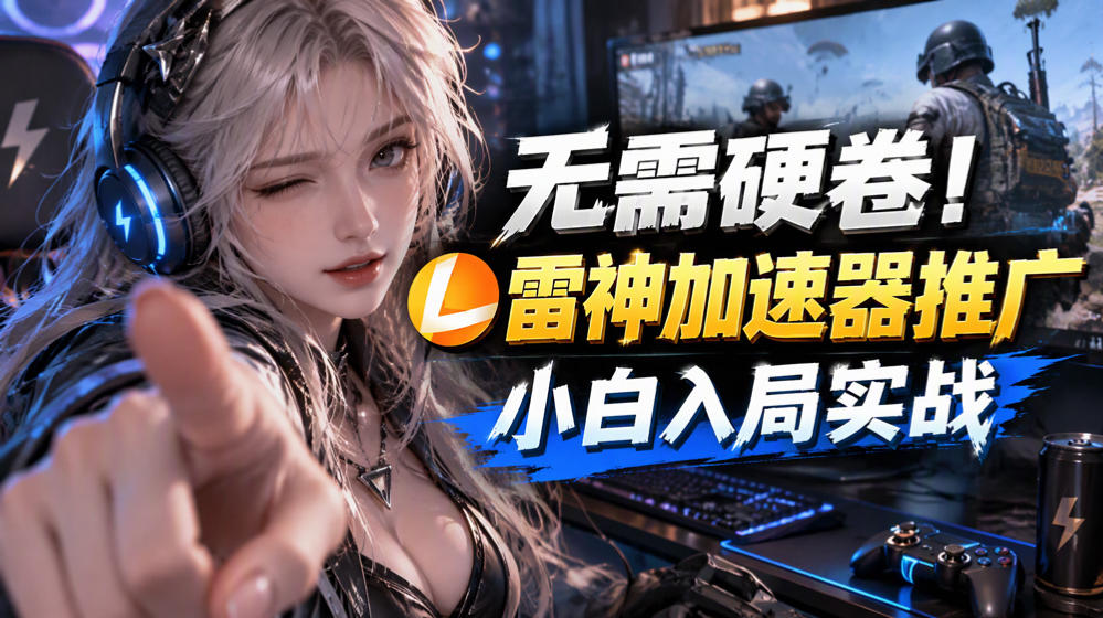 无需硬卷！雷神加速器推广，小白入局实战一天也能几十r-凡人轻创