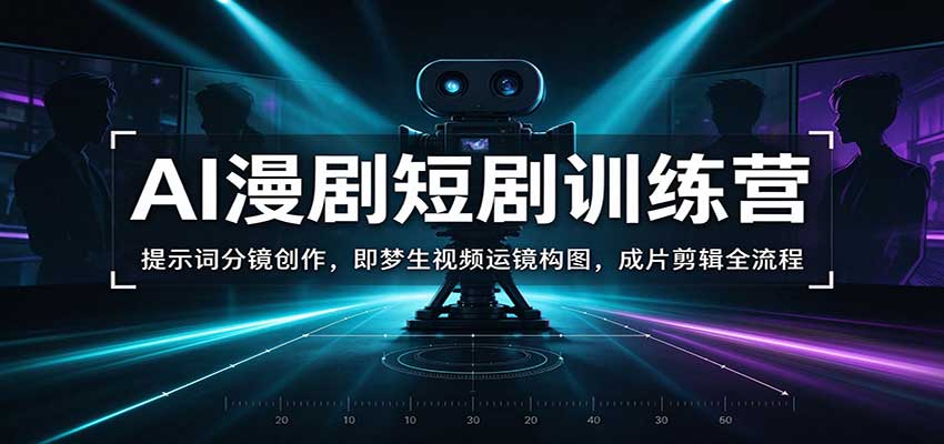 AI漫剧短剧训练营:提示词分镜创作,即梦生视频运镜构图,成片剪辑全流程 AI漫剧短剧训练营:提示词分镜创作,即梦生视频运镜构图,成片剪辑全流程