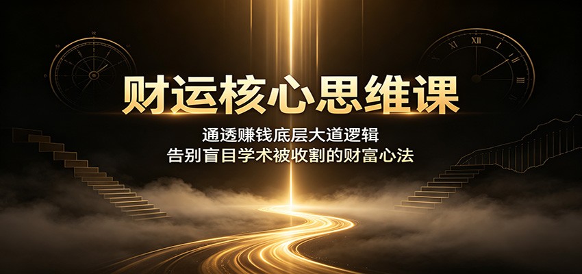 财运核心思维课:通透赚钱底层大道逻辑,告别盲目学术被收割的财富心法-凡人轻创