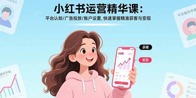 (17468期)小红书运营精华课-更新:平台认知/广告投放/账户设置,快速掌握精准获客与变现 (17468期)小红书运营精华课-更新:平台认知/广告投放/账户设置,快速掌握精准获客与变现