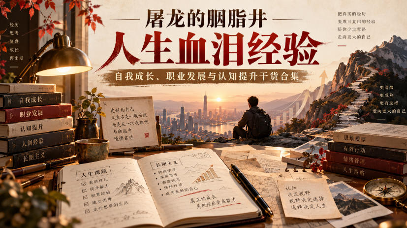 屠龙的胭脂井人生血泪经验|自我成长、职业发展与认知提升干货合集【文档】-凡人轻创