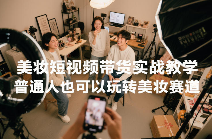 美妆短视频带货实战教学，普通人也可以玩转美妆赛道-凡人轻创