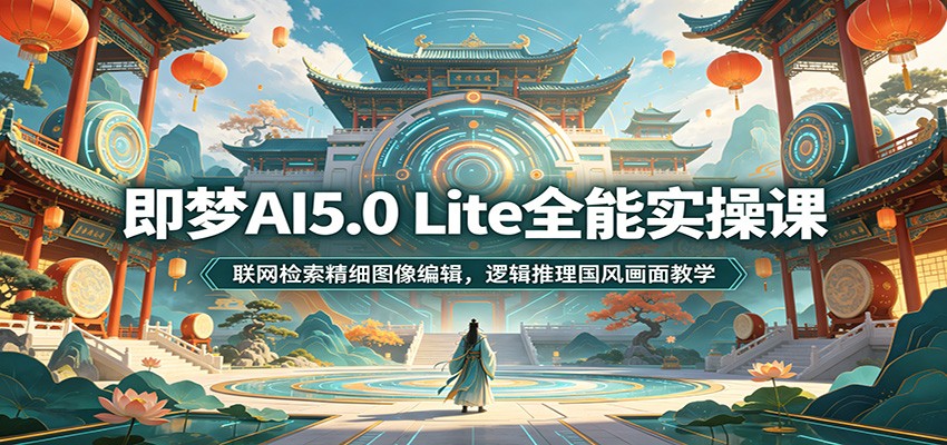 即梦AI5.0 Lite全能实操课:联网检索精细图像编辑,逻辑推理国风画面教学-凡人轻创