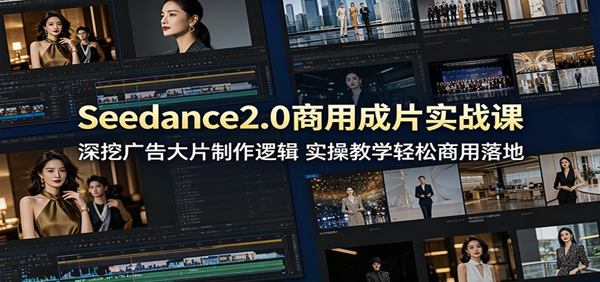 Seedance2.0商用成片实战课:深挖广告大片制作逻辑,实操教学轻松商用落地-凡人轻创