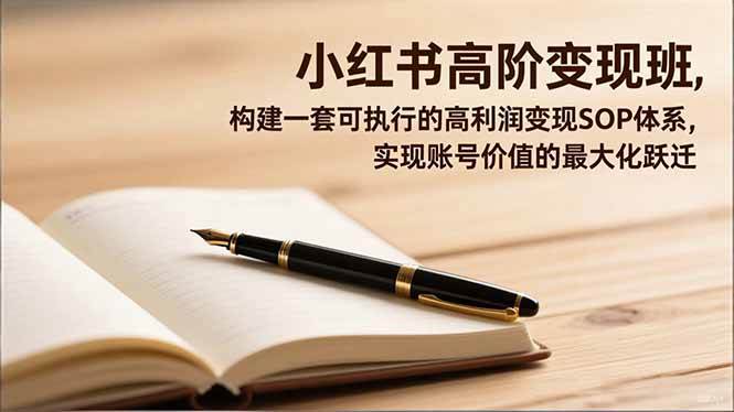 （16633期）小红书高阶变现班，构建一套可执行的高利润变现SOP体系，实现账号价值的最大化跃迁-凡人轻创