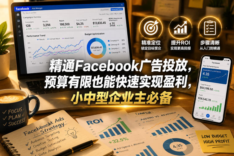 精通Facebook广告投放，预算有限也能快速实现盈利，小中型企业主必备【原创双语字幕】-凡人轻创