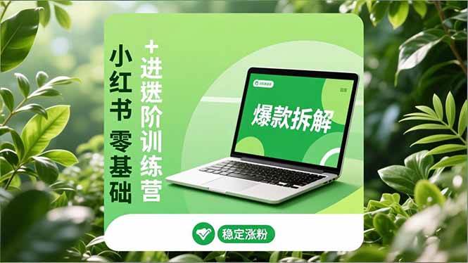 （16801期）小红书零基础+高阶训练营：安全养号、爆款拆解、长效运营，实现稳定涨粉与变现-凡人轻创