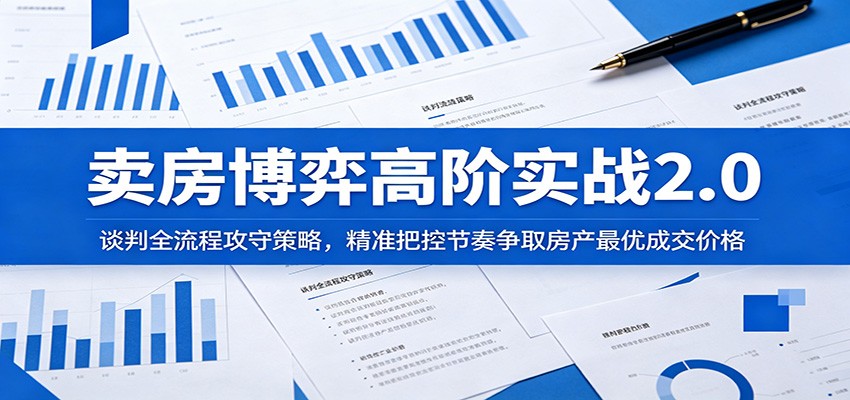 卖房博弈高阶实战2.0:谈判全流程攻守策略,精准把控节奏争取房产最优成交价格-凡人轻创