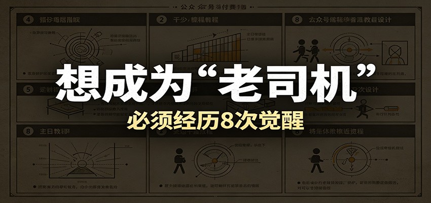 某公众号付费文章:想成为“老司机”,必须经历8次觉醒-凡人轻创