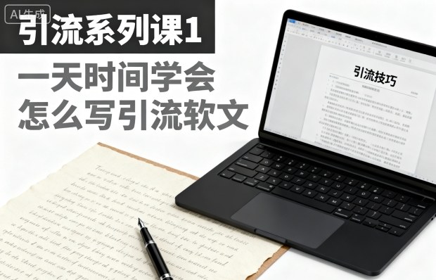 引流系列课1，一天时间学会怎么写引流软文-凡人轻创