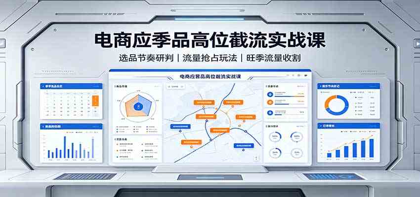 电商应季品高位截流实战课:选品节奏研判,流量抢占玩法,旺季流量收割-凡人轻创